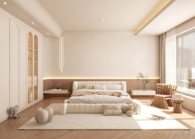 侘寂家居卧室3D模型下载